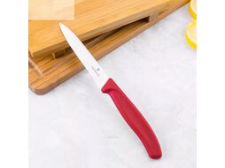 Нож кухонный Victorinox Swiss Classic 6.7631 стальной для овощей лезв.80мм серрейт. заточка красный