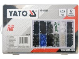 Набор автомобильного крепежа для FIAT 308шт Yato YT-06654