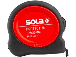 Рулетка 5м/25мм "Protect" M PE 5m (SOLA) (Магнитный наконечник ленты! Очень удобно при измерениях металлических конструкций!)