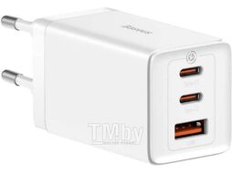 Сетевое зарядное устройство Baseus GaN5 Pro Fast Charger 2C+U 65W EU White(Include: Baseus Xiaobai series fast charging Cable Type-C to Type-C 100W 1m White) (CCGP120202)