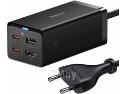 Сетевое зарядное утройство Baseus GaN5 Pro Desktop Fast Charger 1U+2C+HDMI 67W with 1.5m power cord EU Black (With Cable Type-C to Type-C 100W 1m Black) (CCGP110201)