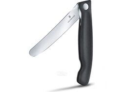 Нож кухонный Victorinox Swiss Classic 6.7803.FB стальной для овощей лезв.110мм прямая заточка черный блистер