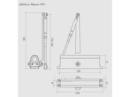 Доводчик дверной №5S до 160 кг белый морозост., противопож. NORA-M