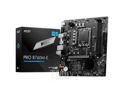 Материнская плата MSI PRO B760M-E, LGA1700, (VGA, HDMI), 2xDDR V, mATX