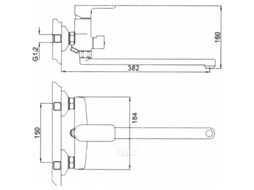 Смеситель для ванны GAPPO NOAR G2248