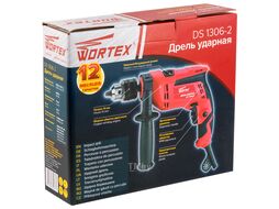 Дрель ударная WORTEX DS 1306-2 в кор. (650 Вт, патрон ЗВП, 1 скор.3000об/мин. Зажимной патрон , мм: 13. Тип патрона: ключевой)