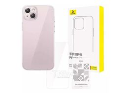 Накладка силиконовая Baseus P60115400201-01 Schott Series for iP 15 Plus, с защитным стеклом и набором для чистки, Clear