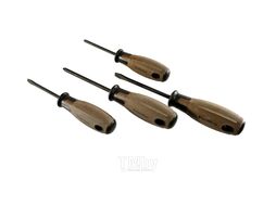 Набор отверток с комб. ручкой полимерн. дерево 4шт Hanskonner HK1040-19-4