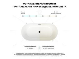 Отдельностоящая акриловая ванна на ножках Wellsee FR.Euphoria 2.0 235501003