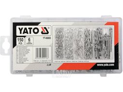 Шплинты с фиксацией, набор 150 пр Yato YT-06883