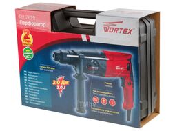 Перфоратор WORTEX RH 2629 в чем. + (2 зубила, 3 сверла) (800 Вт, 3.0 Дж, 3 реж., патрон SDS-plus, быстросъемн., БЗП в комплекте, вес 3.1 кг)