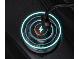 Автомобильное зарядное устройство Baseus Golden Contactor Pro Dual Quick Charger Car Charger U+U 40W (With Baseus Simple wiring USB For Type-C 5A 1.0m) Dark Gray (TZCCJD-A0G)