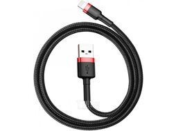 Кабель Baseus cafule Cable USB For iP 2.4A 0.5m Red+Black (CALKLF-A19)