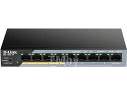 Коммутатор D-Link DSS-100E-9P/B1A (8 x FE PoE+, 1 x GE, 92W)