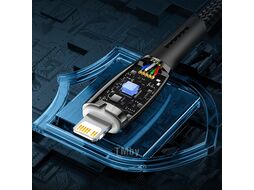 Кабель Baseus CADH000801 Glimmer Series Fast Charging Data Cable Type-C to Type-C 100W 2m Black