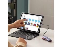 Картридер UGREEN CM627-15307 USB-C 3.1 to TF/SD/MS/CF 3.0 Space Gray