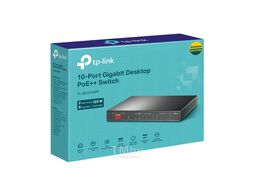 Настольный коммутатор с 9 гигабитными портами (6 портов PoE+, 2 порта PoE++) и комбинированным портом RJ45/SFP TP-Link TL-SG1210PP