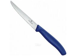 Нож кухонный Victorinox Swiss Classic 6.7232.20 стальной для стейка лезв.110мм серрейт. заточка синий