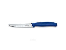 Нож кухонный Victorinox Swiss Classic 6.7232.20 стальной для стейка лезв.110мм серрейт. заточка синий