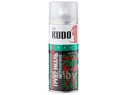Грунт- эмаль по ржавчине аэрозоль Kudo черная RAL 9005 520мл