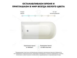 Отдельностоящая акриловая ванна Wellsee Camellia 2.0 236201001
