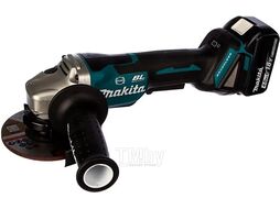 УШМ (болгарка) аккумуляторная MAKITA DGA 508 RME в чем. (18.0 В, 2 акк., 4.0 А/ч, Li-Ion, диск 125х22.0 мм, вибро)