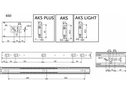 Направляющая шариковая L-650 h=45 AKS