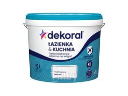 Краска латексная Lazienka & Kuchnia 1л влагостойкая белая DEKORAL 212524