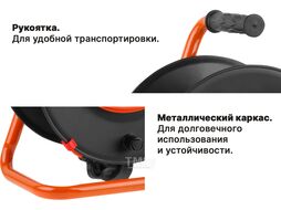 Удлинитель на катушке 10м (1 роз., 2,2кВт, б/з, ПВС 2х1,0) Юпитер (садовый, с защитой от перегрузки) (ЮПИТЕР)