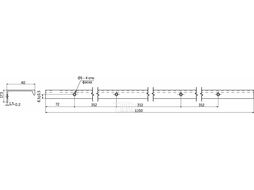 Ручка меб. накладная алюм. INSIDE 1056/1200 черный матовый, AKS