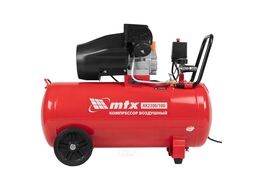 Компрессор воздушный КК-2200/100, 2,2 кВт, 350 л/мин, 100 л, прямой привод, масляный MTX 58033