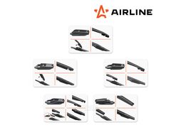 Щетка стеклоочистителя 250 мм (10 ) задняя каркасная, 5 адаптеров AIRLINE AWB-RK-250