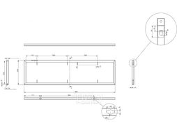 Полкодержатель мет. RENUAR 250*960, черный AKS