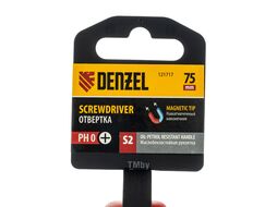 Отвертка, PH0х75 мм, S2, 3к рукоятка Denzel 121717