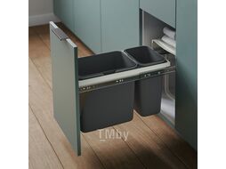 Мусорные контейнеры выдвижные 300 JC603 (1*7LT, 1*15LT), серый REJS