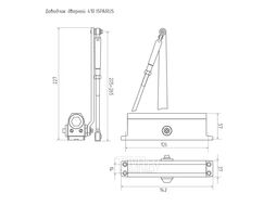 Доводчик дверной морозостойкий ISPARUS 410 (от 15 до 60 кг) (белый) NORA-M