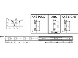 Направляющая шариковая L-350 h=45 AKS