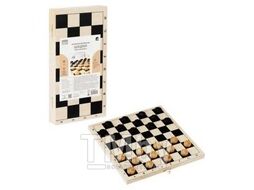 Игра настольная "Шашки" деревянные с деревянной доской, размер 290х290х20мм Три совы НИ_46629