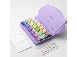 Краски гуашевые "Jelly Cup. Pastel colors" набор 18 цв., 30 мл., кювета, фиолетовый футляр HIMI FC.TZ.HM.065