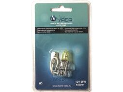 Лампа H3 12V 55W YELLOW 1шт блистер Nord YADA 902146