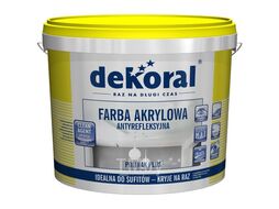 Краска акриловая Polinak Plus 10л белая глубокий мат DEKORAL 370397