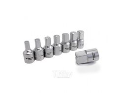 Набор головок-квадратов для маслосливных пробок 8пр. 1/2" (8,9.5,10,10.5,12,12.7,13.5,19мм) на планке Forsage 4118MR