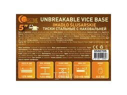 Тиски стальные с наковальней 5"-125мм FORSTIME FT-6540705
