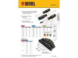 Отвертка, SL5x75 мм, S2, 3к рукоятка Denzel 121947
