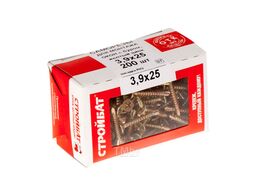 Саморез оконный 3,9х25 сверло желтый цинк (200шт) Стройбат
