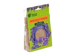Мочалка джутовая (лаванда с натуральной мыльной стружкой) 100 г Банные штучки