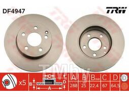 Диск тормозной передн MERCEDES-BENZ: C CLASS (W204) 07-, C CLASS T-Model (S204) 07-