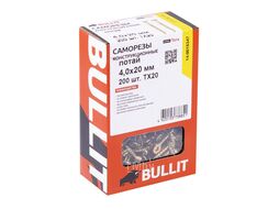 Саморез констр. потай 4,0 x 20 (200шт), Bullit