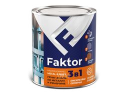 Грунт-эмаль на ржавчину 3в1 синяя 0,8кг FAKTOR