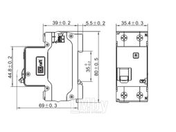 Дифференциальный автомат ДИФ103-4.5кА-1N-025A-030-C DEKraft 16054DEK